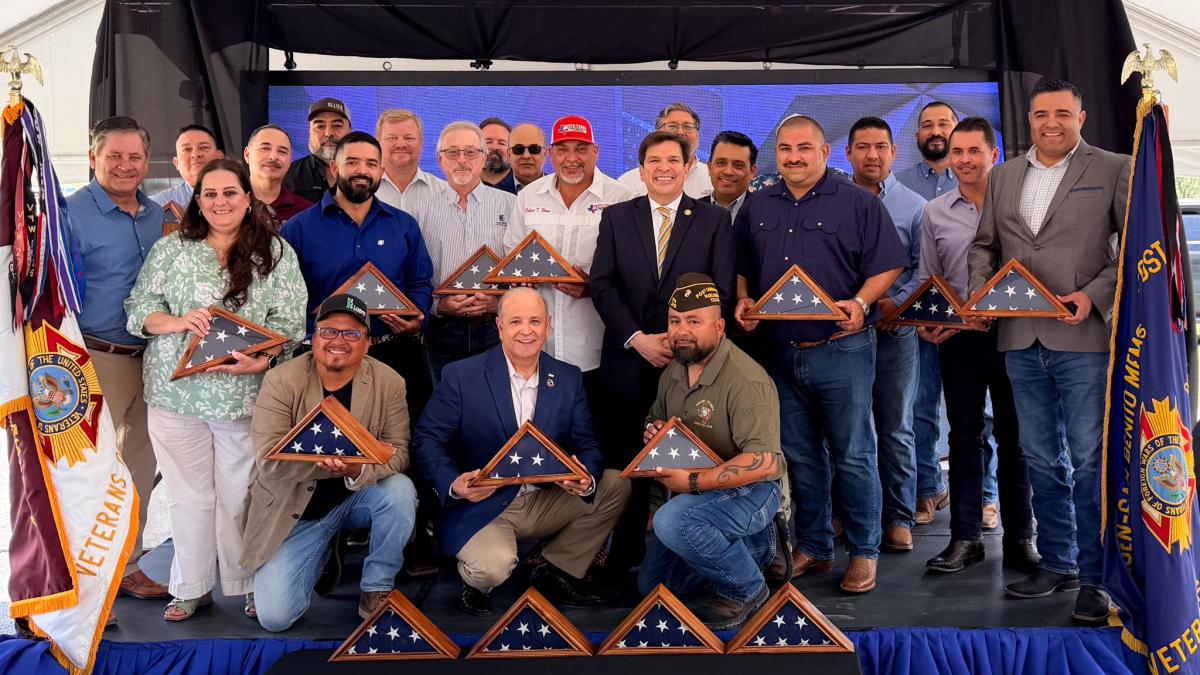 Congressman Gonzalez with South Texas veterans and local leaders at the groundbreaking of a new VFW Post 2410.