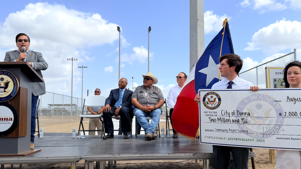 Congressman Gonzalez discusses $2 million in federal funding he secured for the City of Donna. August 14, 2026.