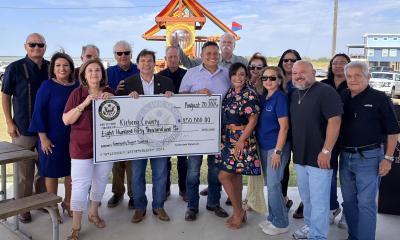 Congressman Gonzalez presents local officials with $850,000 in community project funding for improvements at Baffin Bay.