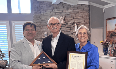 Congressman Gonzalez pictured with Former Commissioner John Wood and Mrs. Wood.
