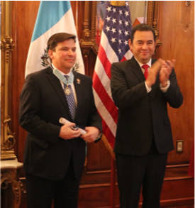 Congressman Gonzalez awarded The Order of the Quetzal by Guatemalan President Jimmy Morales